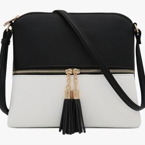 Black and White Crossbody Bag